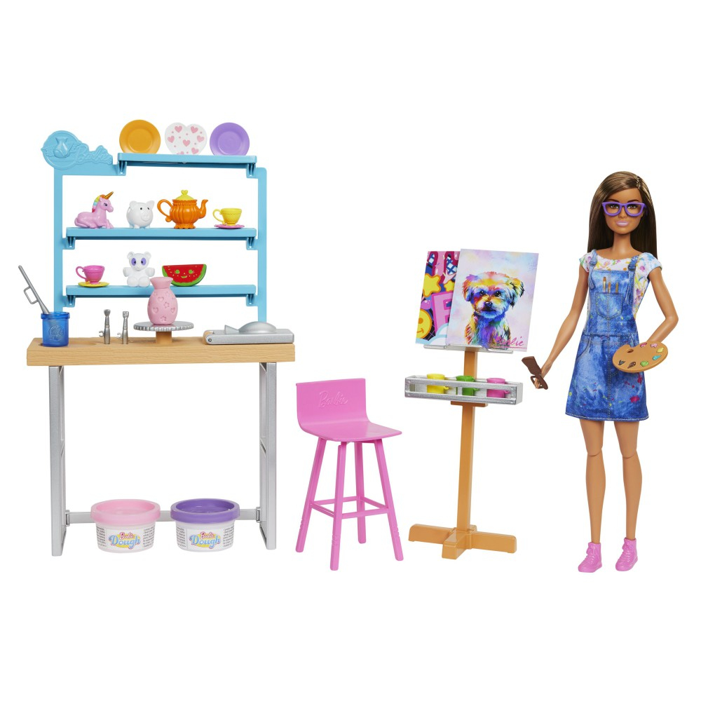 Barbie - Набор Художественная мастерская Кукла + Аксессуары HCM85