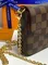Клатч Louis Vuitton Felicie канва Damier Ebene коричневый