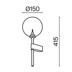 Настенный светильник (бра) Maytoni MOD172WL-01B