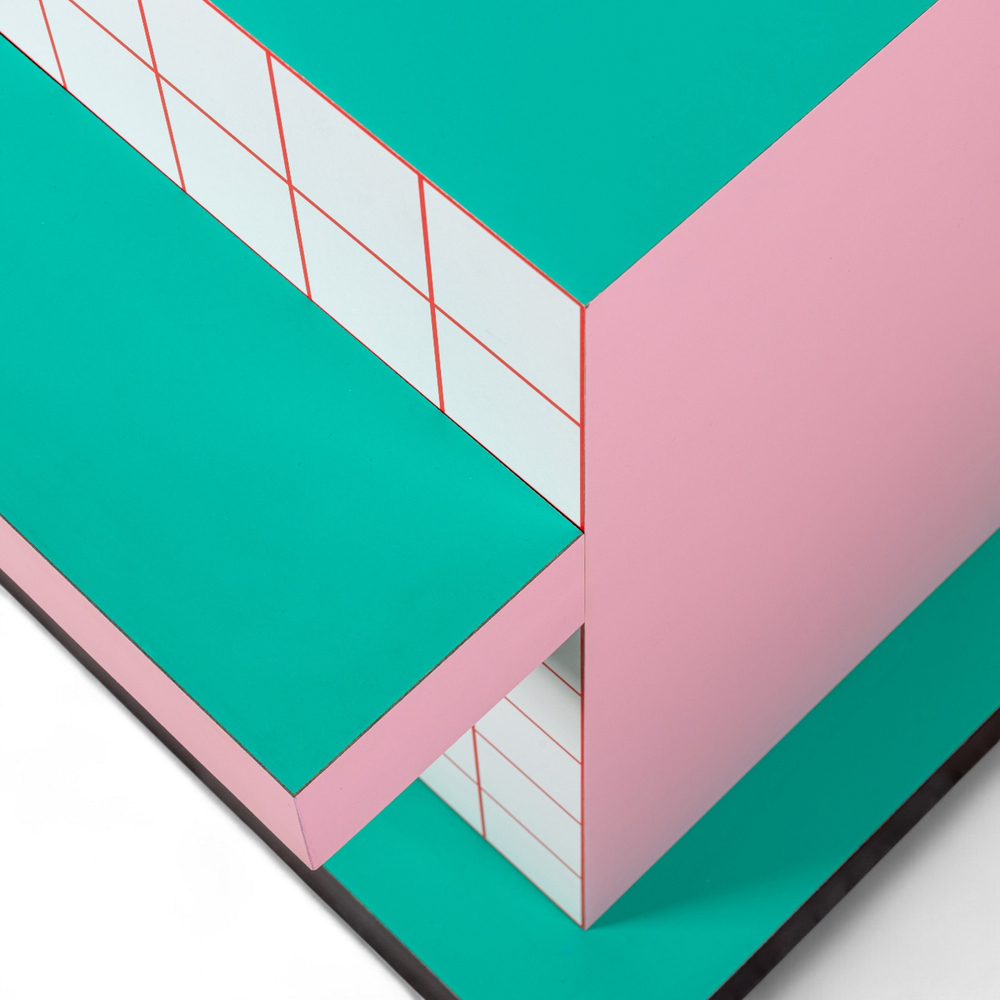 Приставной столик Supersidetable Red Grid 16511