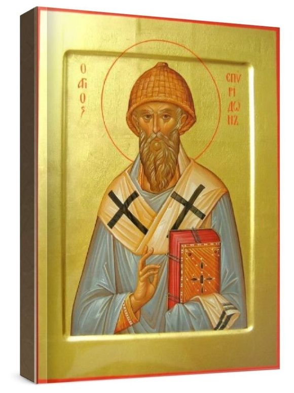 Спиридон Тримифунтский (рукописная икона)