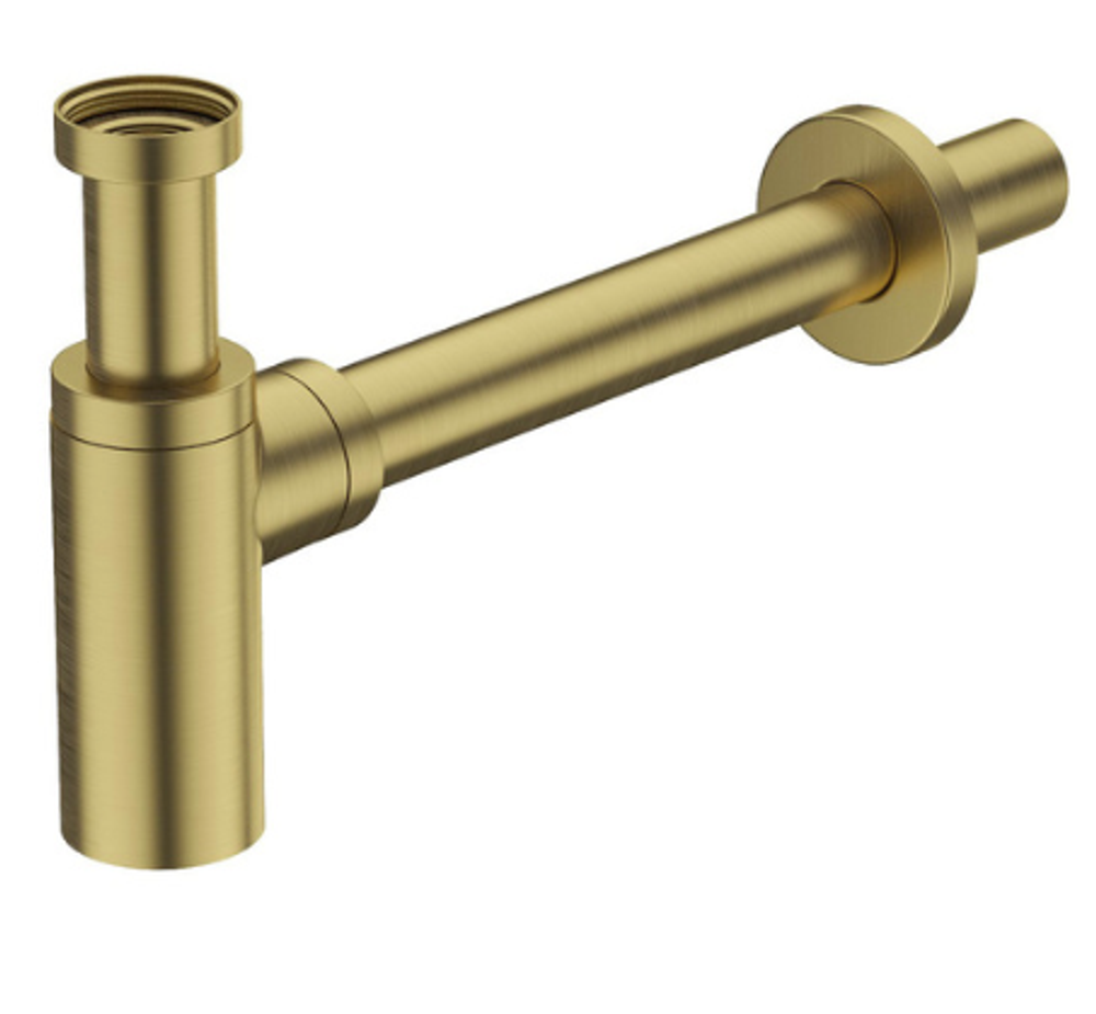 Бутылочный сифон для умывальника, матовое золото, Optima Home, IDDIS, OPTMG00i84