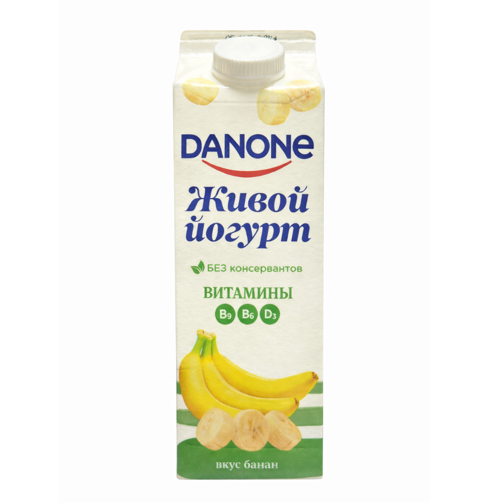 Живой йогурт Danone вкус банана 850 гр