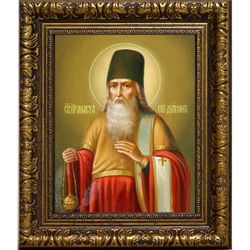 Анастасий Печерский, преподобномученик, диакон. Икона на холсте.