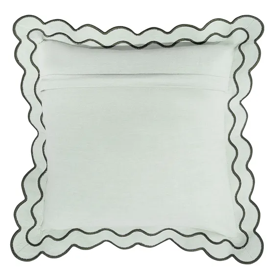 Чехол на подушку с контрастным кантом зеленого цвета из коллекции trendy ruffles, 40х40 см