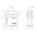 Замок навесной PL-STORM-3660 4 key (дисковый ключ)