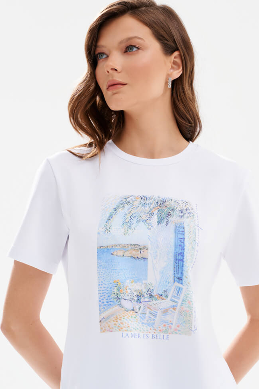 23617 Футболка женская (белый)