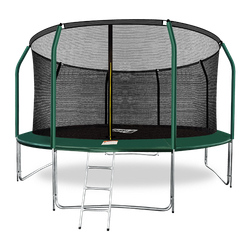 ARLAND Батут премиум 14FT с внутренней страховочной сеткой и лестницей (Dark green)