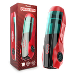 Вибромастурбатор Phantom с возвратно-поступательными движениями (Цвет: красный с черным)