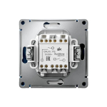 ARTGALLERY 2-клавишный ВЫКЛЮЧАТЕЛЬ КНОПОЧНЫЙ, 10АХ, механизм, быстрозажим. клем., АКВАМАРИН