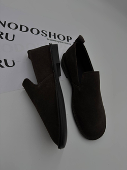 Туфли женские натуральная кожа артикул 2102-16 цвет "тёмно-коричневый"