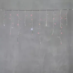 Светодиодная бахрома 4,9*0,5 м., 240 LED красный, мерцание, прозрачный провод ПВХ, Beauty Led (PIL240BLW-10-2R)