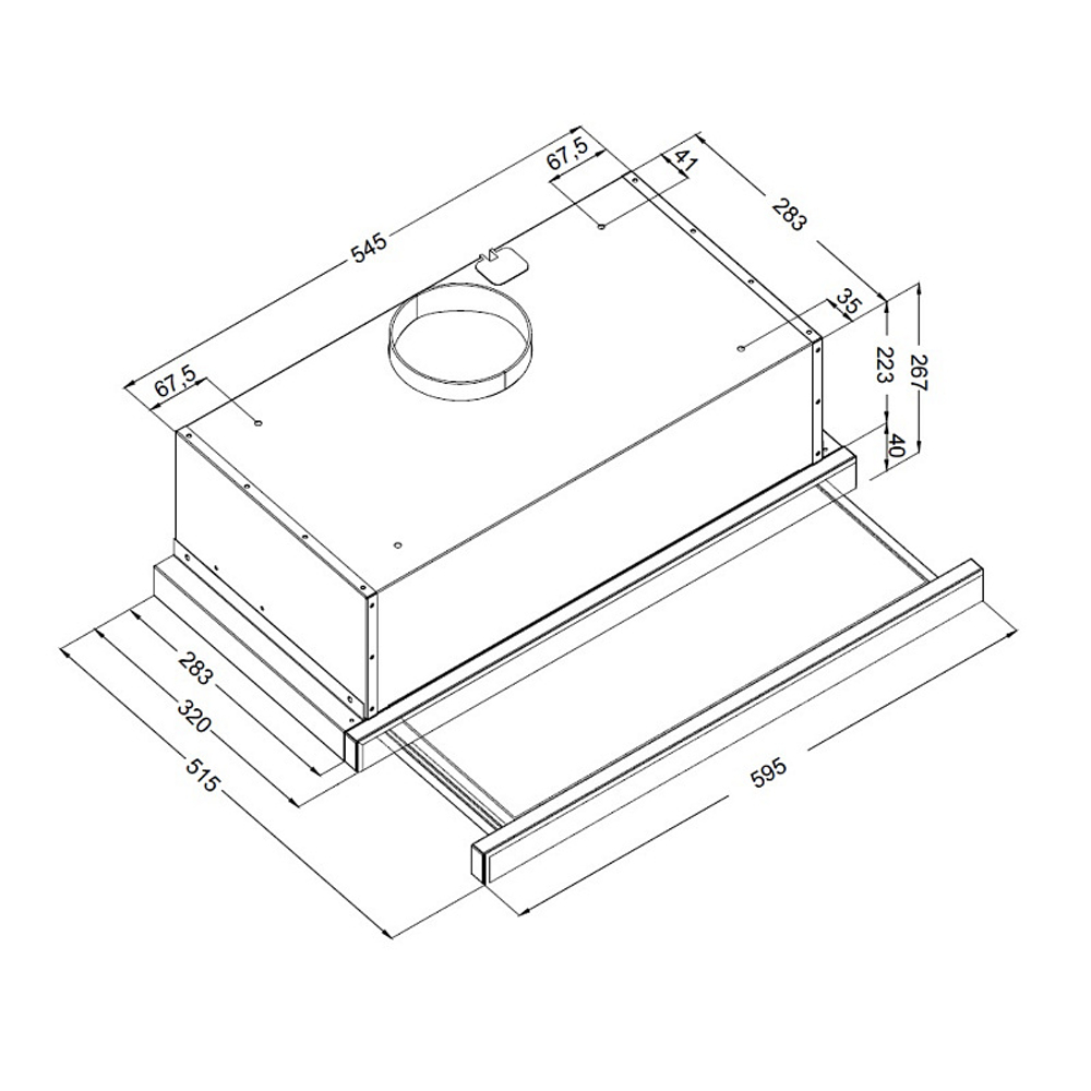 Встраиваемая вытяжка Korting KHP 6975 GN