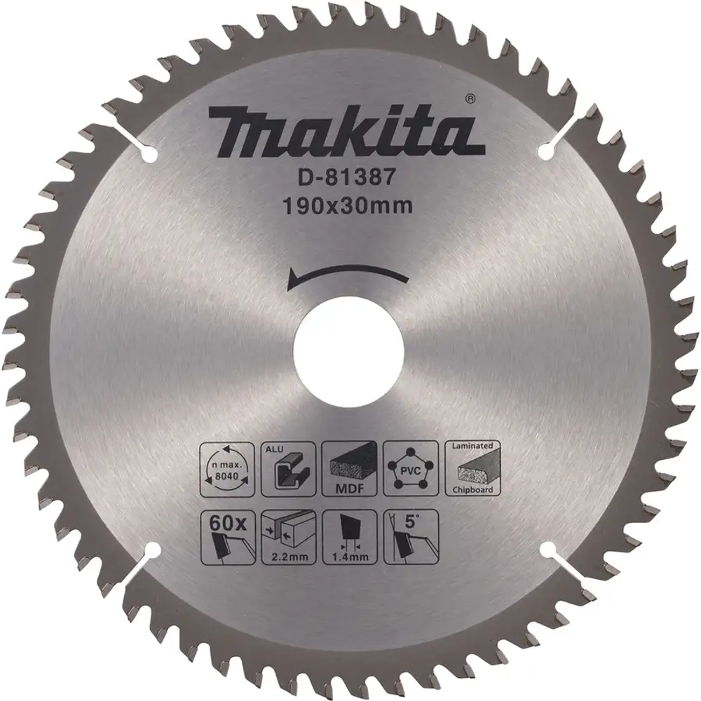 Пильный диск универсальный 190x30x2.2/1.4x60T Makita D-81387
