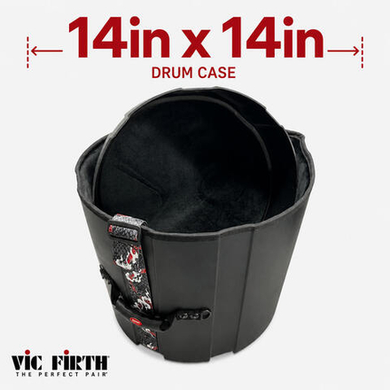 Ударопрочный кейс DGCASE DARUMA 14-14V - для барабана типа Floor Tom, ЧЕРНЫЙ, отделка велюр