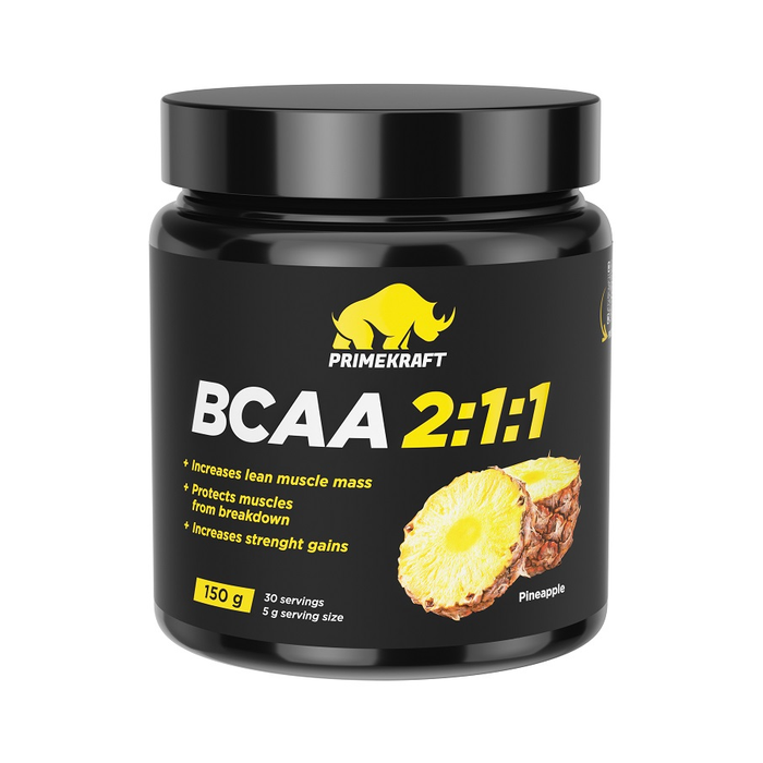 Аминокислотный комплекс &quot;Ананас&quot;, BCAA 2:1:1 Pineapple, Prime Kraft, 150 г