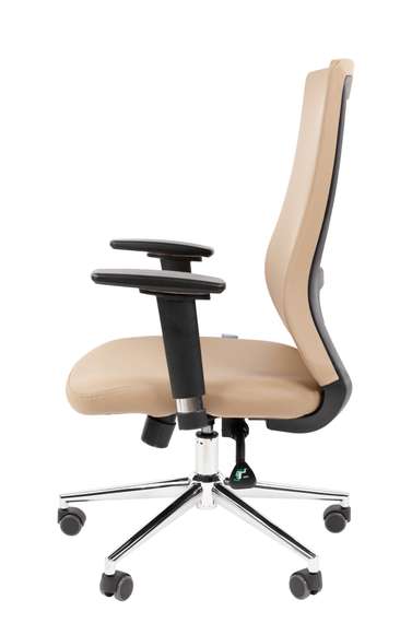 Офисное кресло Chairman 500LUX Россия экокожа бежевый БП