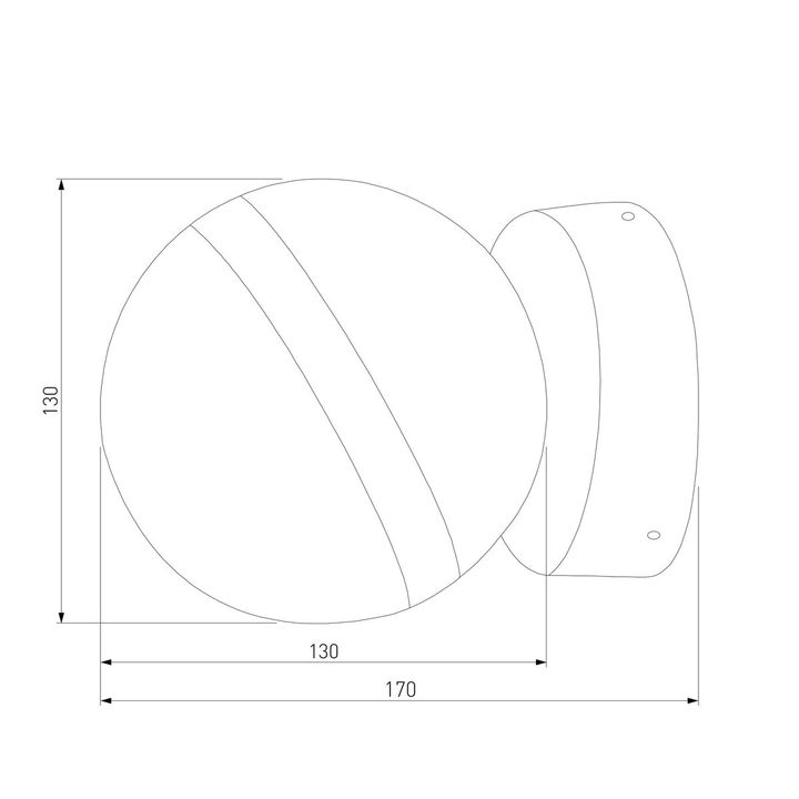 Уличный настенный светодиодный cветильник Elektrostandard Globo 35132/U серый a060876