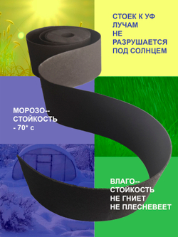 Лента бордюрная 45 см, толщина 2 мм, в рулоне 10 метров Коричневый