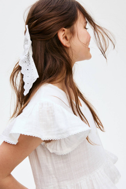 H&M Блузка из хлопкового муслина, белый