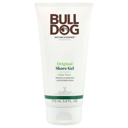 Bulldog Skincare For Men, Оригинальный гель для бритья с алоэ вера, 175 мл (5,9 жидк. Унции)