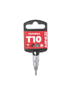 Головка 1/4" со вставкой TORX Security T10 L=38, на холдере Arnezi R0004610