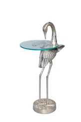 Кофейный столик "Птица" серебро