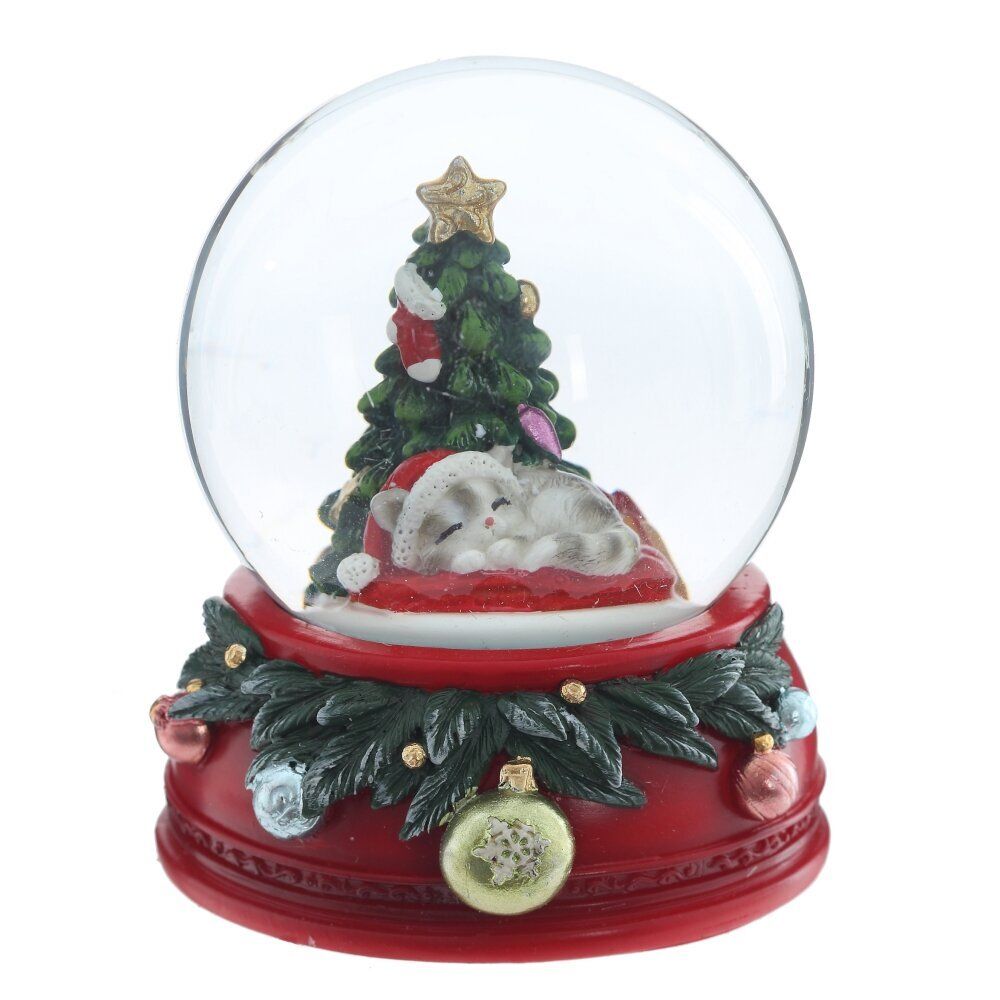 GAEM Фигурка декоративная "Ёлка" в стекл шаре, D 6.5 см, L6,5 W7,5 H8 см, 2в.
