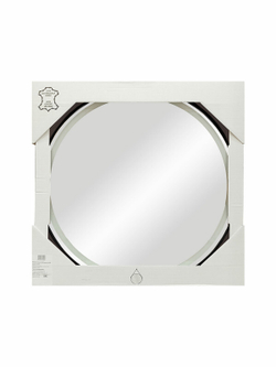 Зеркало "Millenium Black Led" D 650 на ремне из натуральной кожи черного цвета