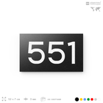 Номер на дверь 551, табличка на дверь для офиса, квартиры, кабинета, аудитории, склада, черная 120х70 мм, Айдентика Технолоджи