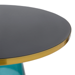 Столик кофейный odd, D75 см, черный/голубой