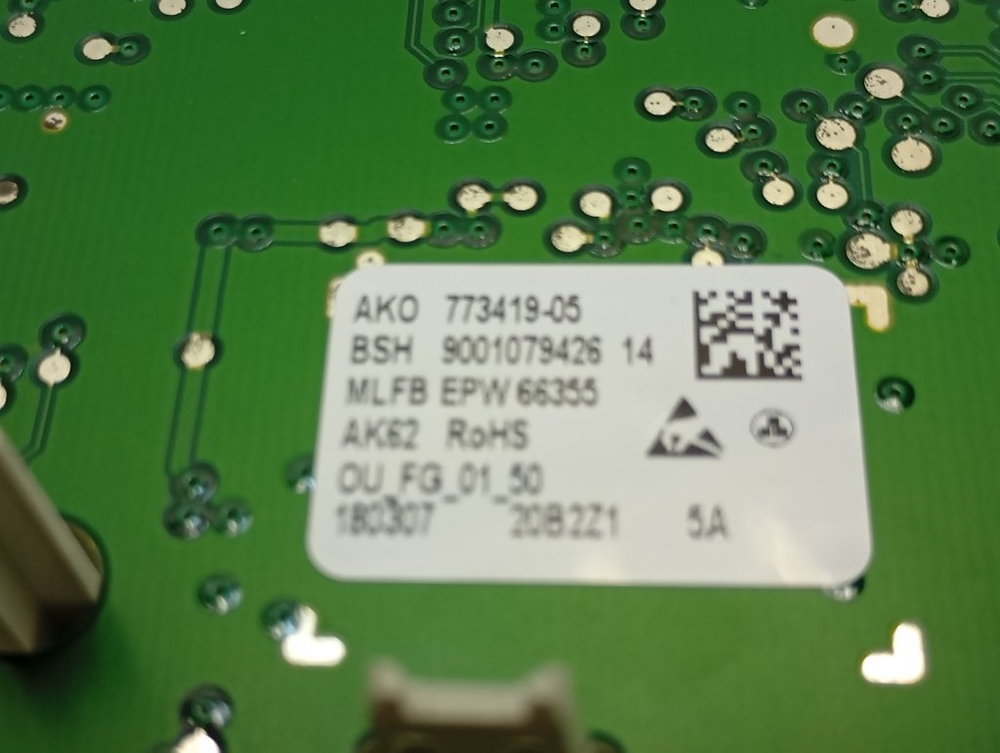 WLL2416EOE/01 кт73 Модуль индикации для стиральной машины Bosch 9001079426 б/у