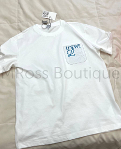 Белая футболка Loewe свободного кроя