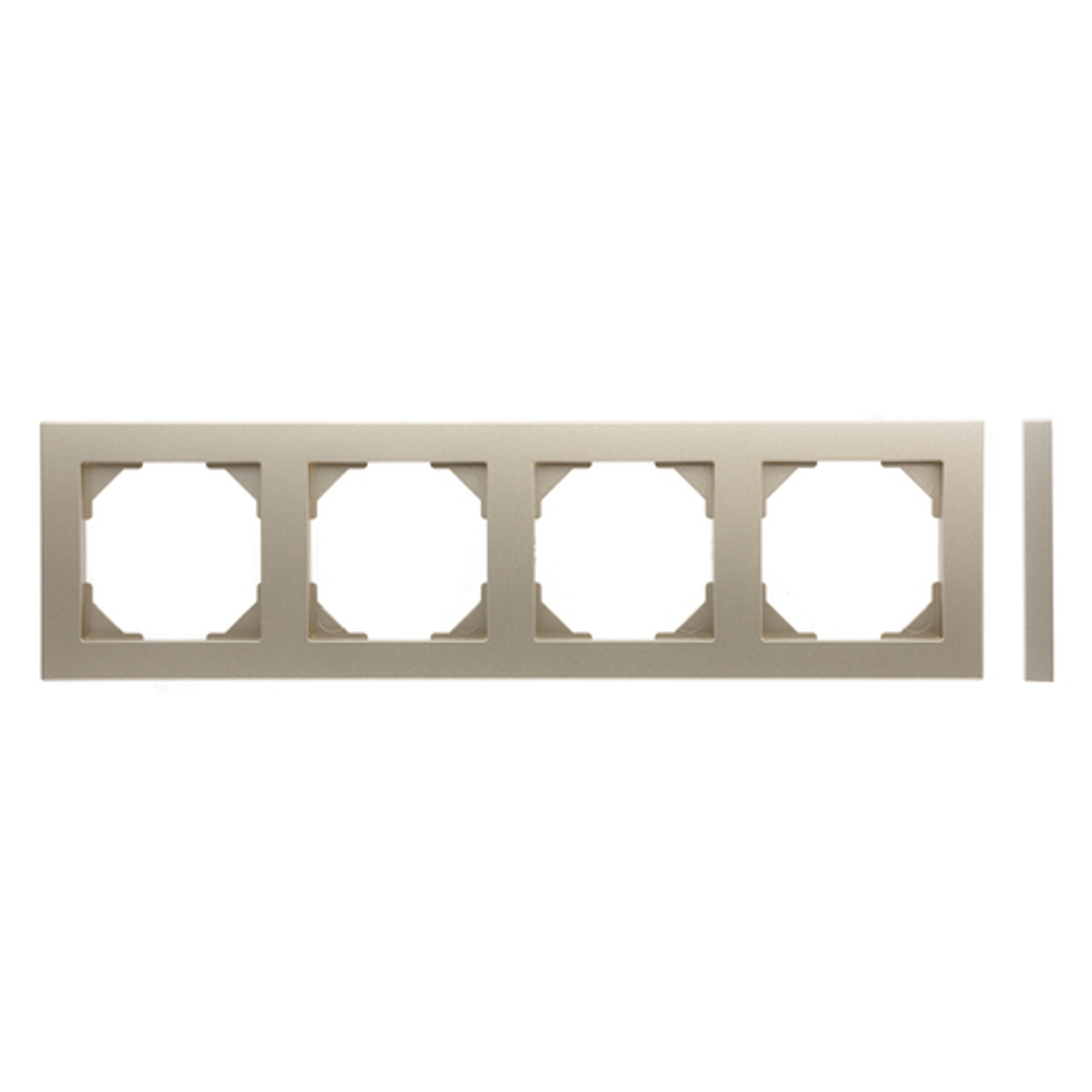Рамка 4 постовая Slim LIREGUS EPSILON K14-145-04.E/Ch шампань