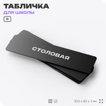 Табличка для школы Столовая, школьные таблички на дверь кабинета, 30х8 см, Айдентика Технолоджи