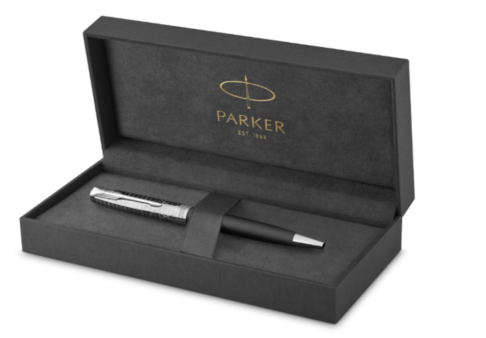 Parker Sonnet Legacy of Flight Matte Black PT ручка шариковая синяя, 1,0мм, подарочная упаковка