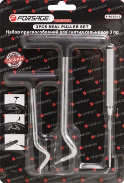 Набор приспособлений для снятия сальников ''крючки'', 3пр. в блистере Forsage F-903G13