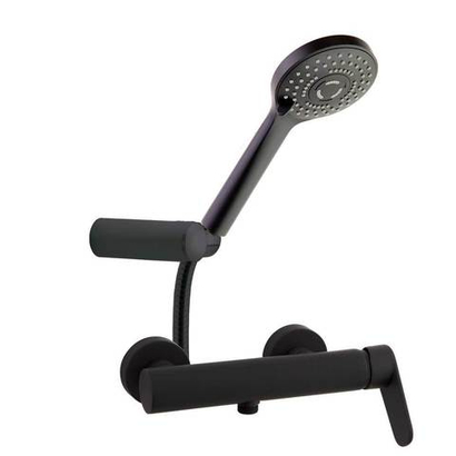 Смеситель для душа с душевым комплектом ALEXIA 360801BTNM чёрный