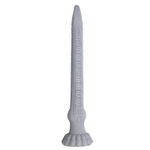 Серый силиконовый фаллоимитатор Basilisk - 43 см.