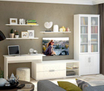 Стол письменный с ящиками Дуб Табачный/Чёрный Графит, МАРКЕ, 120х60х75,5 см