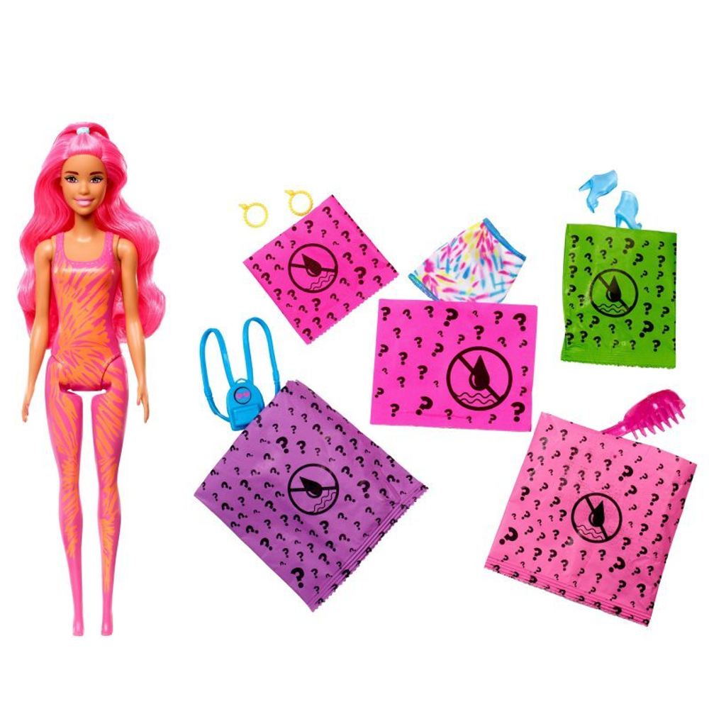 Barbie Color Reveal - кукла Neon Tie-Dye Surprise HCC67