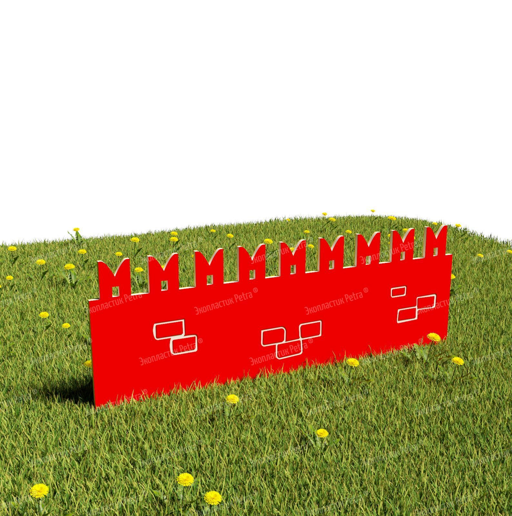 Забор уличный из экопластика Кремлевская стена