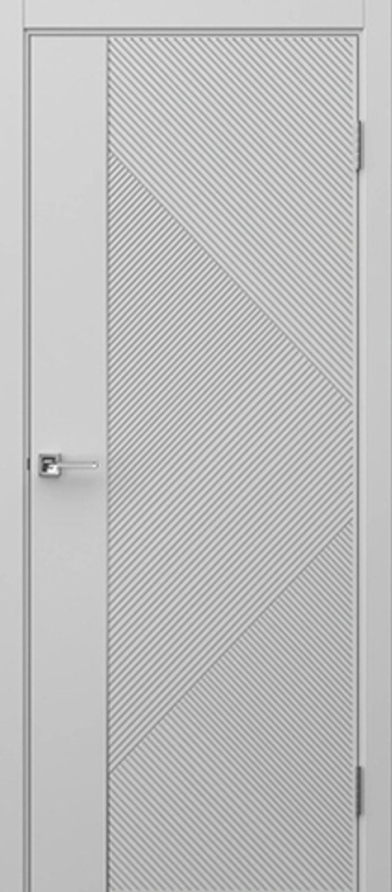 Межкомнатная дверь House Doors Соло 4 ДГ (молдинг серебро) RAL 7047