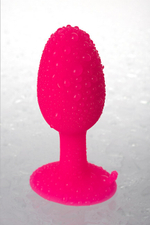 Средняя силиконовая пробка Popo Pleasure со смещенным центром тяжести (8,5 см) (Цвет: ярко-розовый)