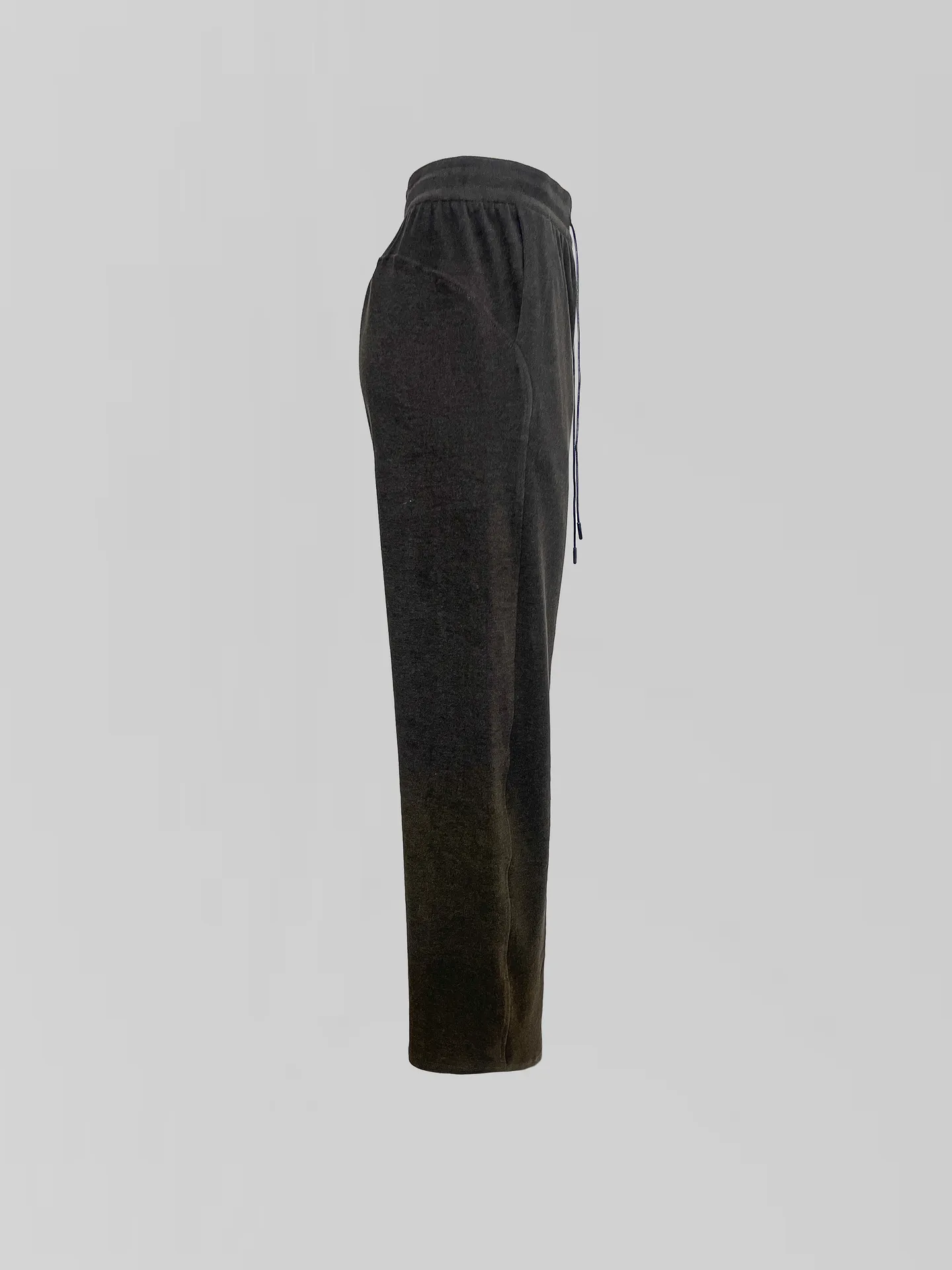 Костюм LJHY 25027 однотонный из лонгслива на молнии и широких штанов