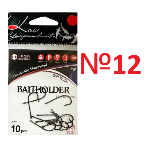 Крючок KOI "BAITHOLDER", размер 12 (INT), цвет BN