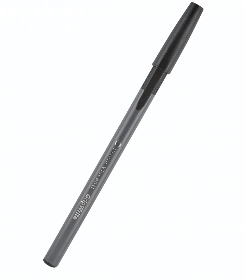 Ручка шарик. 0,7мм. черная "GripWrite Grey" (BrunoVisconti)