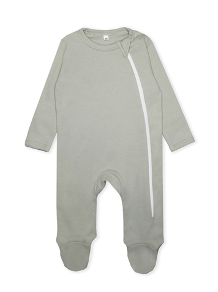 Комбинезон СЛИП на молнии, с закрытой ножкой Шалфей