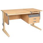 Растущая парта Дэми СУТ 25 с навесной тумбой (1200×610 мм)