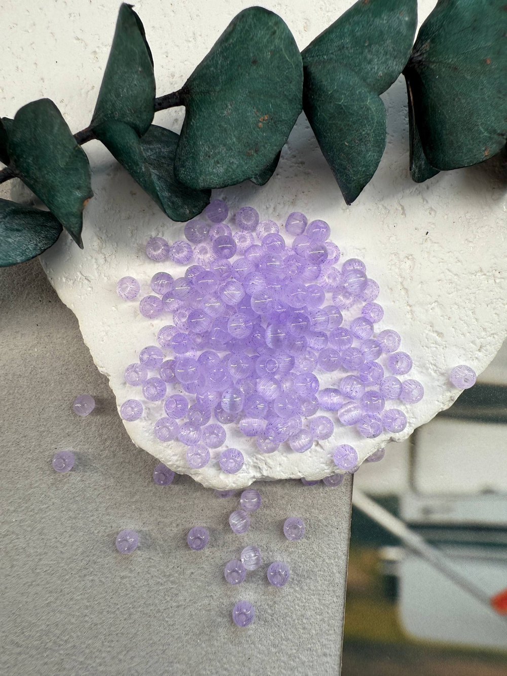 Стеклянные бусины 4 мм "Кошачий глаз", фиалка, 150 штук